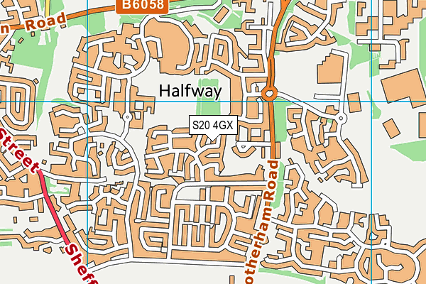 S20 4GX map - OS VectorMap District (Ordnance Survey) S20 4GX map - OS VectorMap District (Ordnance Survey)