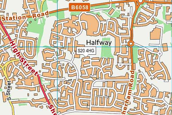 S20 4HG map - OS VectorMap District (Ordnance Survey) S20 4HG map - OS VectorMap District (Ordnance Survey)