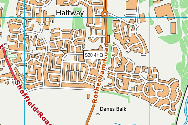S20 4HQ map - OS VectorMap District (Ordnance Survey) S20 4HQ map - OS VectorMap District (Ordnance Survey)
