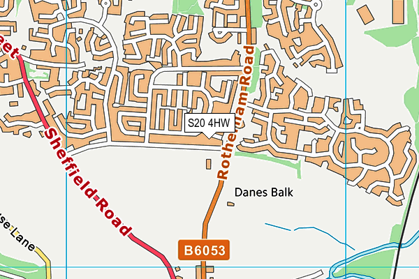 S20 4HW map - OS VectorMap District (Ordnance Survey) S20 4HW map - OS VectorMap District (Ordnance Survey)
