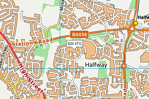 S20 4TG map - OS VectorMap District (Ordnance Survey)