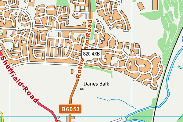 S20 4XB map - OS VectorMap District (Ordnance Survey) S20 4XB map - OS VectorMap District (Ordnance Survey)