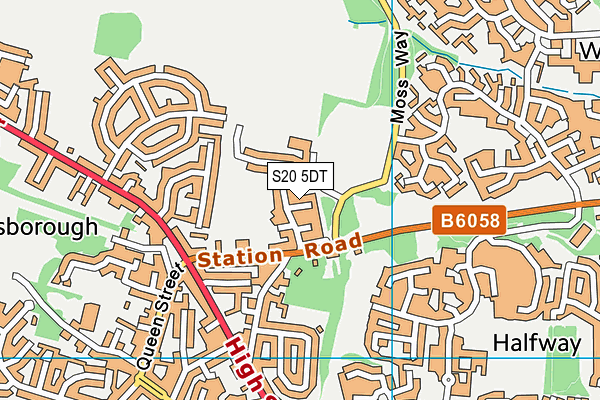 S20 5DT map - OS VectorMap District (Ordnance Survey) S20 5DT map - OS VectorMap District (Ordnance Survey)