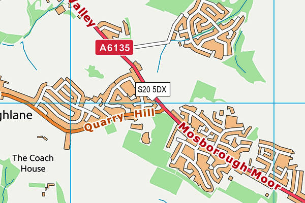 S20 5DX map - OS VectorMap District (Ordnance Survey) S20 5DX map - OS VectorMap District (Ordnance Survey)