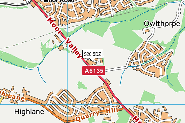 S20 5DZ map - OS VectorMap District (Ordnance Survey) S20 5DZ map - OS VectorMap District (Ordnance Survey)