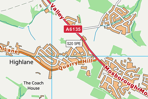 S20 5PE map - OS VectorMap District (Ordnance Survey) S20 5PE map - OS VectorMap District (Ordnance Survey)