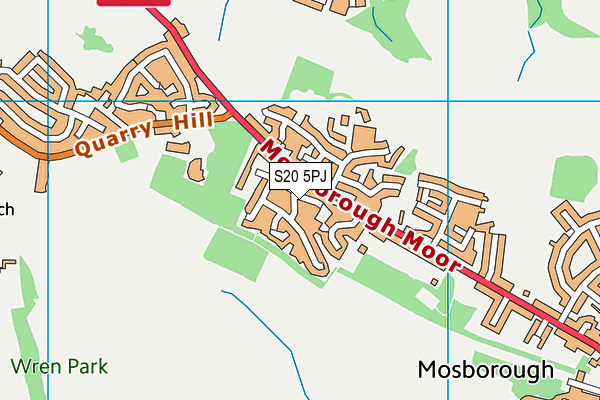 S20 5PJ map - OS VectorMap District (Ordnance Survey) S20 5PJ map - OS VectorMap District (Ordnance Survey)