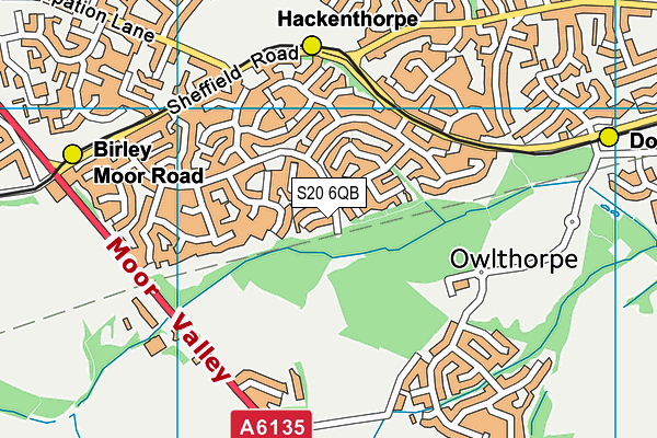 S20 6QB map - OS VectorMap District (Ordnance Survey) S20 6QB map - OS VectorMap District (Ordnance Survey)