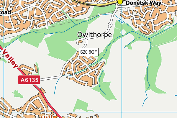 S20 6QF map - OS VectorMap District (Ordnance Survey) S20 6QF map - OS VectorMap District (Ordnance Survey)