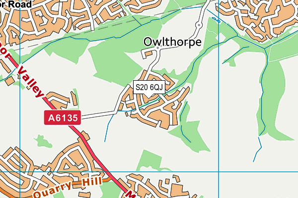 S20 6QJ map - OS VectorMap District (Ordnance Survey) S20 6QJ map - OS VectorMap District (Ordnance Survey)