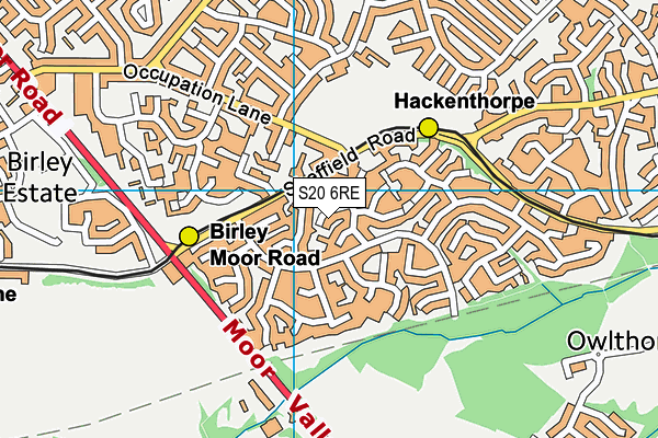 S20 6RE map - OS VectorMap District (Ordnance Survey) S20 6RE map - OS VectorMap District (Ordnance Survey)