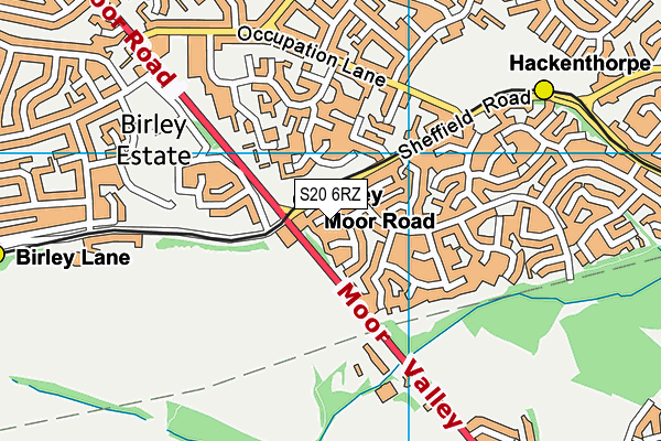 S20 6RZ map - OS VectorMap District (Ordnance Survey) S20 6RZ map - OS VectorMap District (Ordnance Survey)