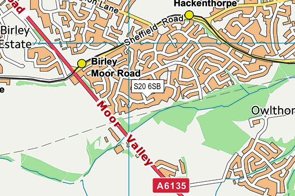 S20 6SB map - OS VectorMap District (Ordnance Survey) S20 6SB map - OS VectorMap District (Ordnance Survey)