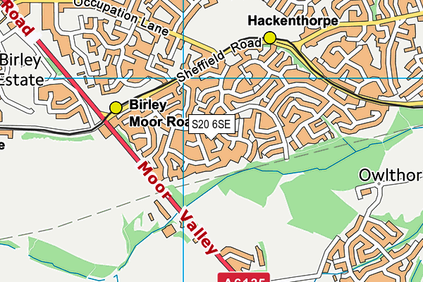 S20 6SE map - OS VectorMap District (Ordnance Survey) S20 6SE map - OS VectorMap District (Ordnance Survey)