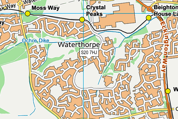 S20 7HJ map - OS VectorMap District (Ordnance Survey) S20 7HJ map - OS VectorMap District (Ordnance Survey)