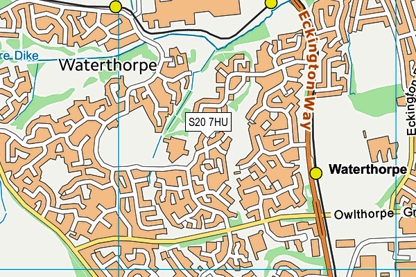 S20 7HU map - OS VectorMap District (Ordnance Survey) S20 7HU map - OS VectorMap District (Ordnance Survey)
