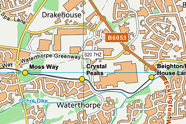 S20 7HZ map - OS VectorMap District (Ordnance Survey) S20 7HZ map - OS VectorMap District (Ordnance Survey)