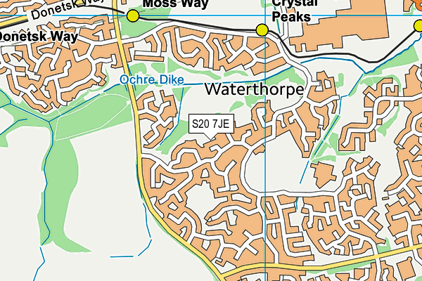 S20 7JE map - OS VectorMap District (Ordnance Survey) S20 7JE map - OS VectorMap District (Ordnance Survey)