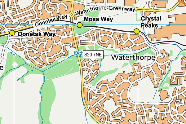 S20 7NE map - OS VectorMap District (Ordnance Survey) S20 7NE map - OS VectorMap District (Ordnance Survey)