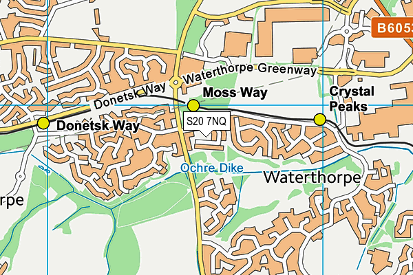 S20 7NQ map - OS VectorMap District (Ordnance Survey) S20 7NQ map - OS VectorMap District (Ordnance Survey)