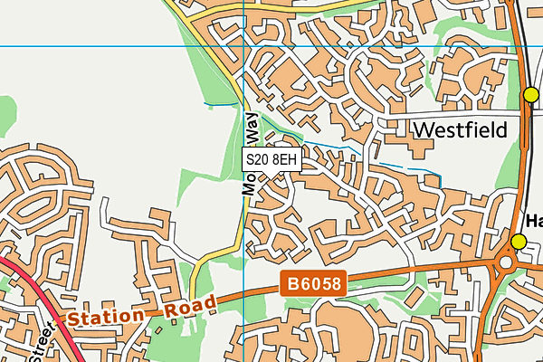 S20 8EH map - OS VectorMap District (Ordnance Survey) S20 8EH map - OS VectorMap District (Ordnance Survey)