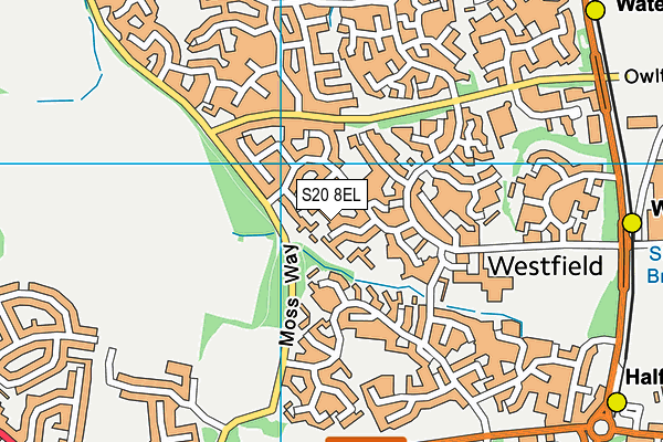 S20 8EL map - OS VectorMap District (Ordnance Survey) S20 8EL map - OS VectorMap District (Ordnance Survey)