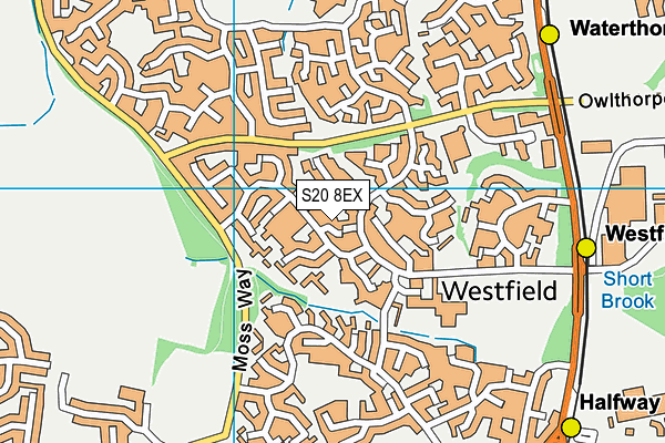 S20 8EX map - OS VectorMap District (Ordnance Survey) S20 8EX map - OS VectorMap District (Ordnance Survey)