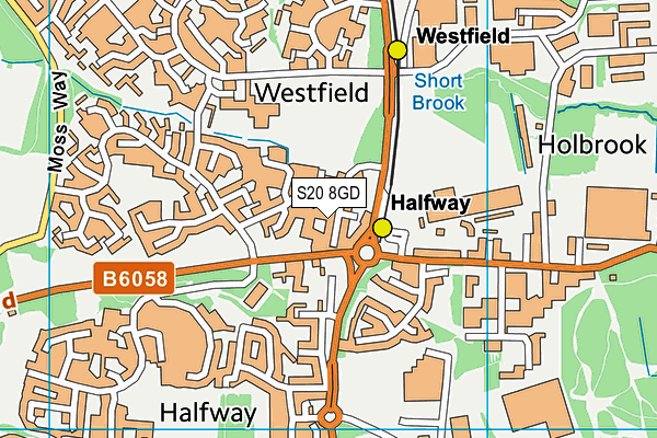 S20 8GD map - OS VectorMap District (Ordnance Survey) S20 8GD map - OS VectorMap District (Ordnance Survey)