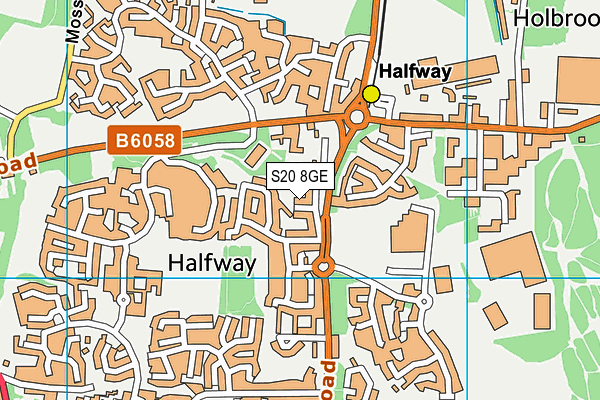 S20 8GE map - OS VectorMap District (Ordnance Survey) S20 8GE map - OS VectorMap District (Ordnance Survey)
