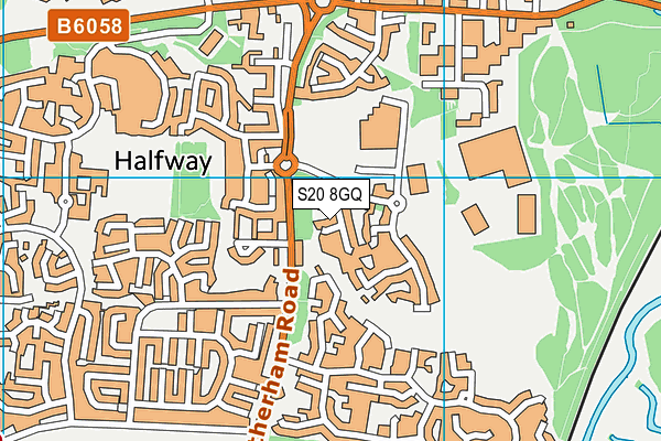 S20 8GQ map - OS VectorMap District (Ordnance Survey) S20 8GQ map - OS VectorMap District (Ordnance Survey)