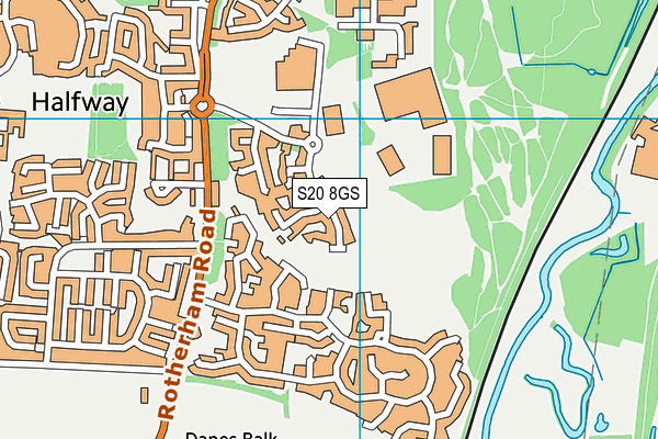 S20 8GS map - OS VectorMap District (Ordnance Survey) S20 8GS map - OS VectorMap District (Ordnance Survey)