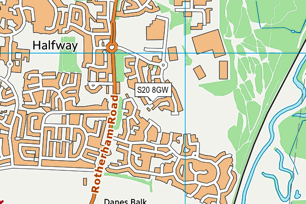 S20 8GW map - OS VectorMap District (Ordnance Survey) S20 8GW map - OS VectorMap District (Ordnance Survey)