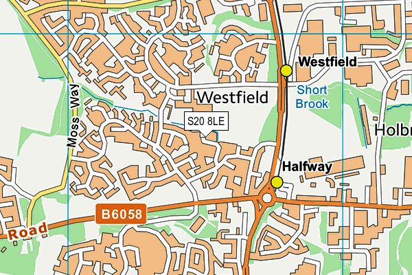 S20 8LE map - OS VectorMap District (Ordnance Survey) S20 8LE map - OS VectorMap District (Ordnance Survey)