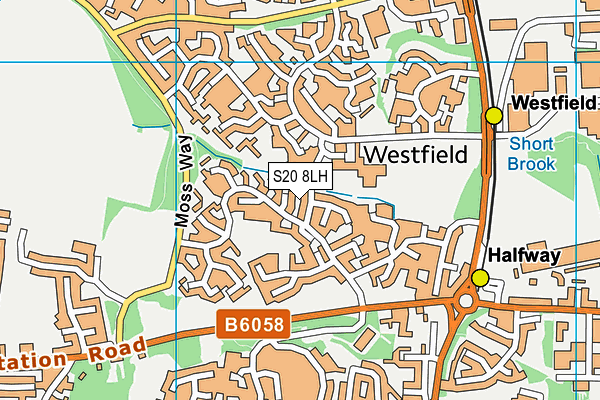 S20 8LH map - OS VectorMap District (Ordnance Survey) S20 8LH map - OS VectorMap District (Ordnance Survey)