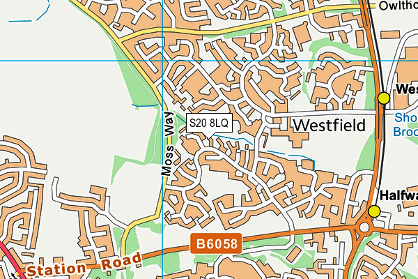 S20 8LQ map - OS VectorMap District (Ordnance Survey) S20 8LQ map - OS VectorMap District (Ordnance Survey)