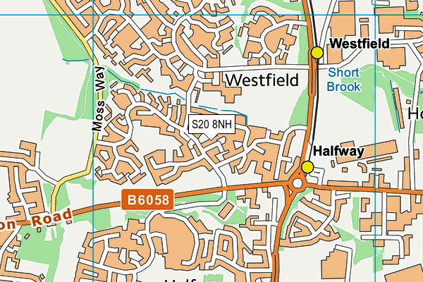 S20 8NH map - OS VectorMap District (Ordnance Survey) S20 8NH map - OS VectorMap District (Ordnance Survey)