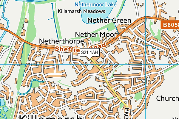 S21 1AH map - OS VectorMap District (Ordnance Survey) S21 1AH map - OS VectorMap District (Ordnance Survey)