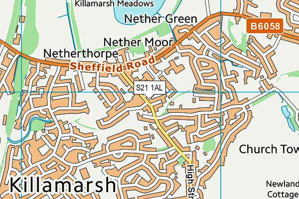 S21 1AL map - OS VectorMap District (Ordnance Survey) S21 1AL map - OS VectorMap District (Ordnance Survey)