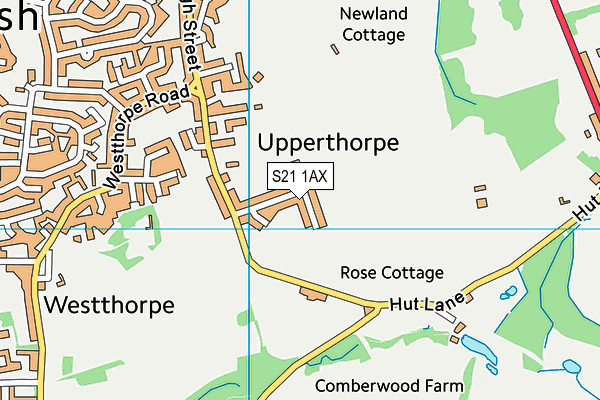 S21 1AX map - OS VectorMap District (Ordnance Survey) S21 1AX map - OS VectorMap District (Ordnance Survey)