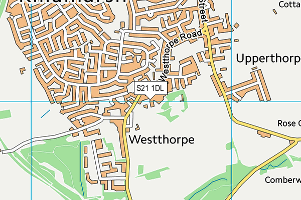 S21 1DL map - OS VectorMap District (Ordnance Survey) S21 1DL map - OS VectorMap District (Ordnance Survey)