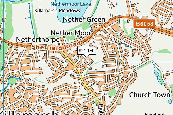 S21 1EL map - OS VectorMap District (Ordnance Survey) S21 1EL map - OS VectorMap District (Ordnance Survey)