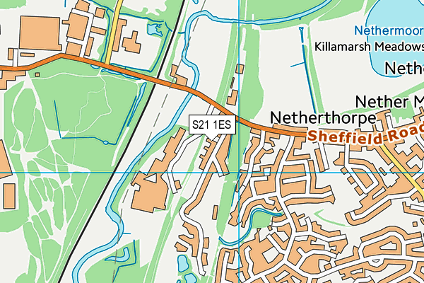 S21 1ES map - OS VectorMap District (Ordnance Survey) S21 1ES map - OS VectorMap District (Ordnance Survey)