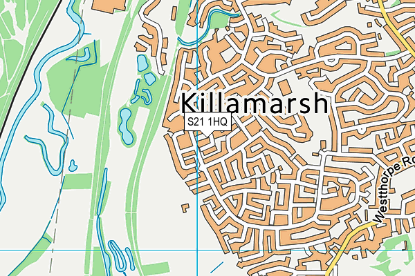 S21 1HQ map - OS VectorMap District (Ordnance Survey)