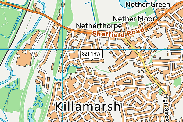 S21 1HW map - OS VectorMap District (Ordnance Survey) S21 1HW map - OS VectorMap District (Ordnance Survey)