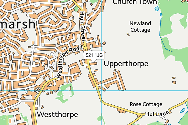 S21 1JG map - OS VectorMap District (Ordnance Survey) S21 1JG map - OS VectorMap District (Ordnance Survey)