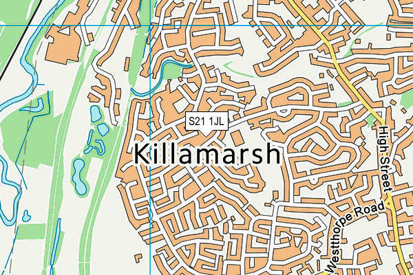 S21 1JL map - OS VectorMap District (Ordnance Survey) S21 1JL map - OS VectorMap District (Ordnance Survey)
