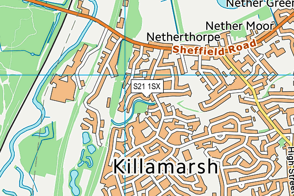 S21 1SX map - OS VectorMap District (Ordnance Survey) S21 1SX map - OS VectorMap District (Ordnance Survey)