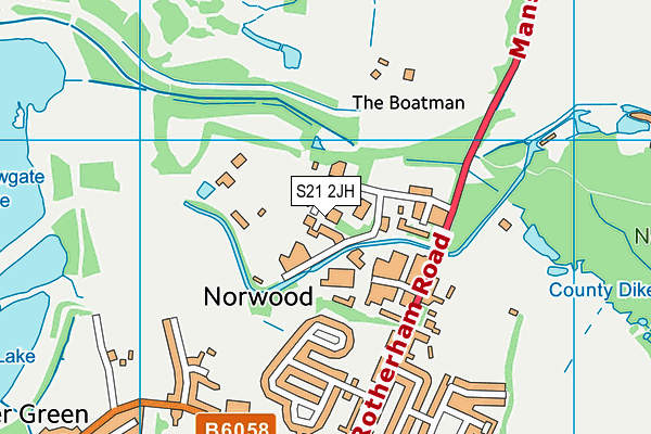 S21 2JH map - OS VectorMap District (Ordnance Survey) S21 2JH map - OS VectorMap District (Ordnance Survey)