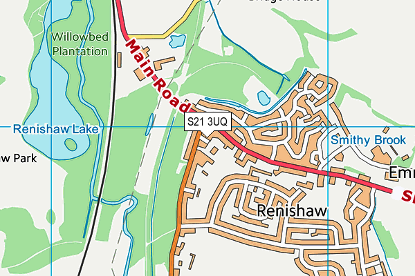 S21 3UQ map - OS VectorMap District (Ordnance Survey) S21 3UQ map - OS VectorMap District (Ordnance Survey)