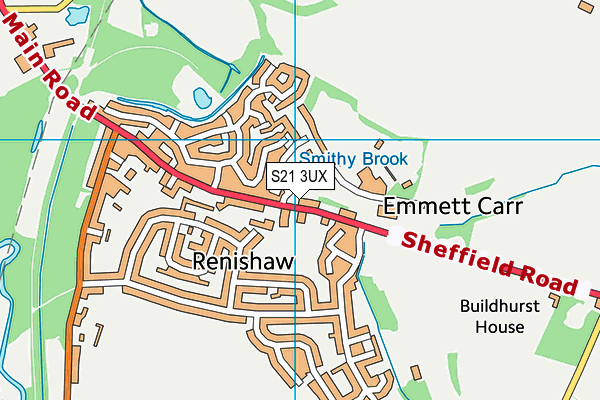 S21 3UX map - OS VectorMap District (Ordnance Survey) S21 3UX map - OS VectorMap District (Ordnance Survey)